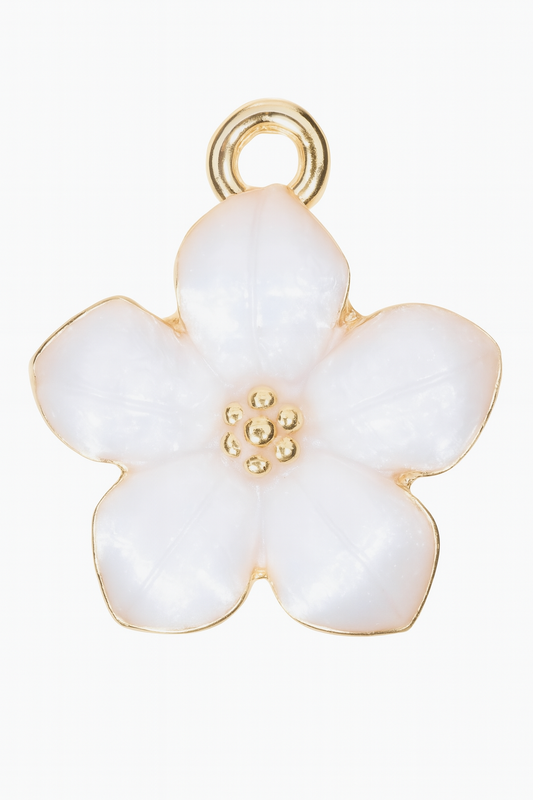 White Flower Charm