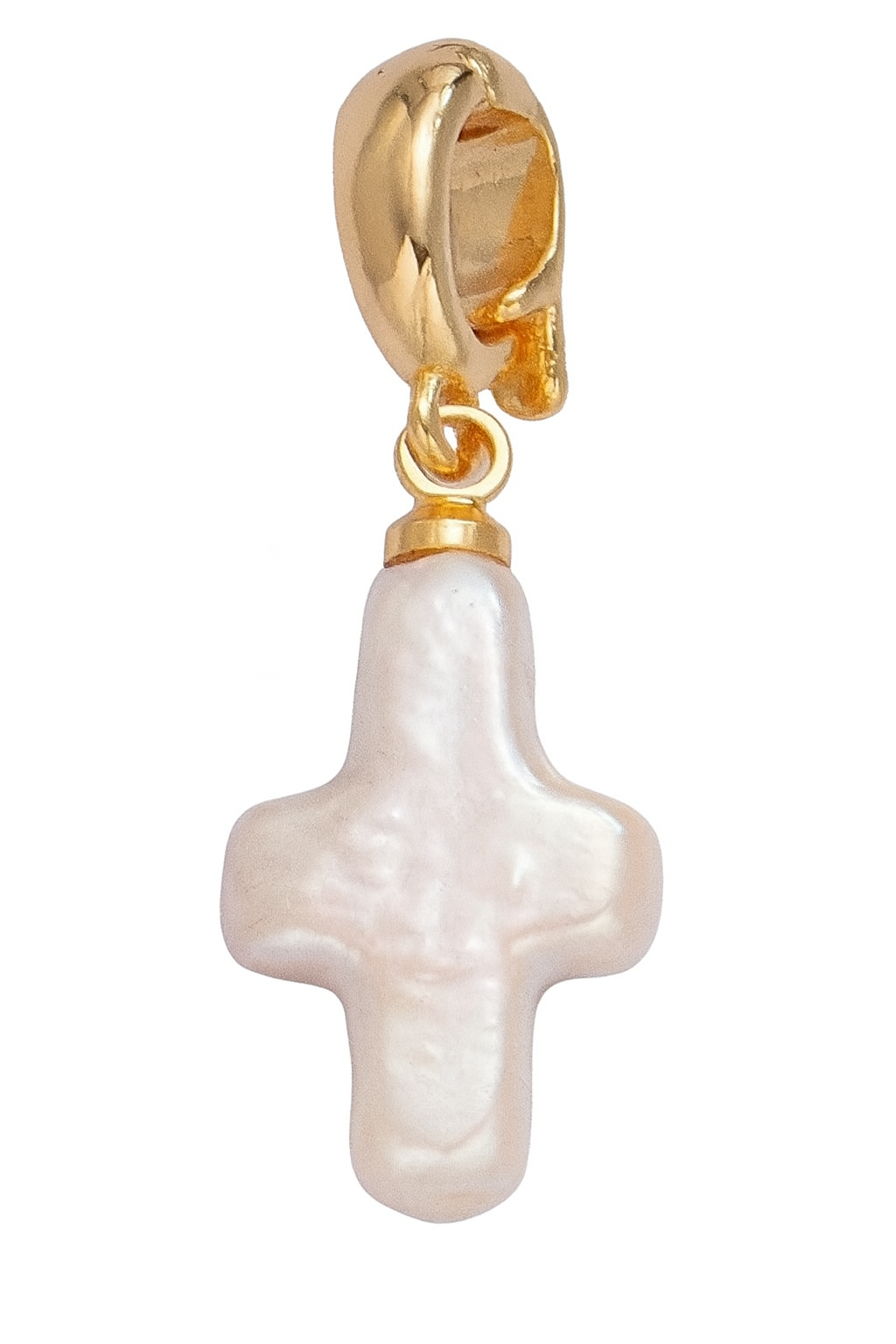 Mini Cross Pearl Charm