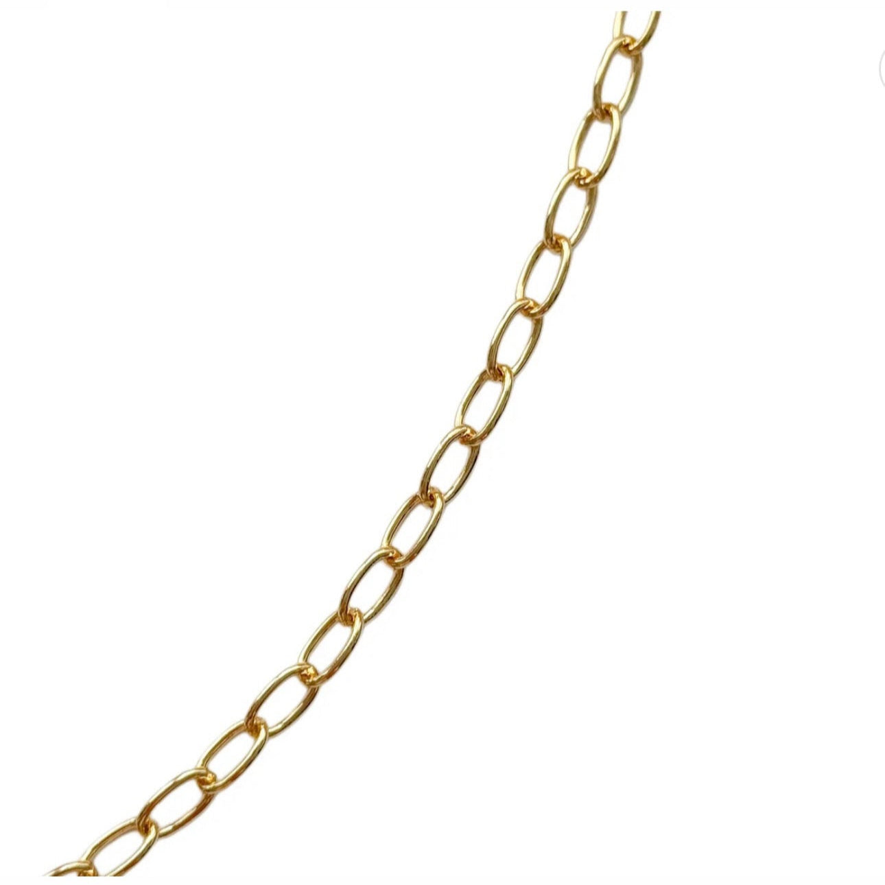 Gold Oval Chain Bracelet