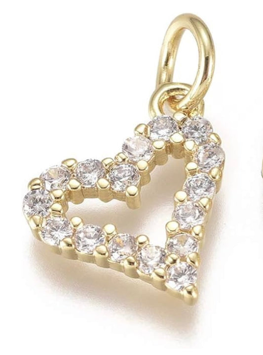 Jeweled Heart Charm