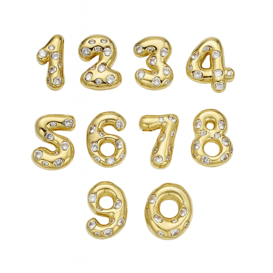 Gold Number Pendants