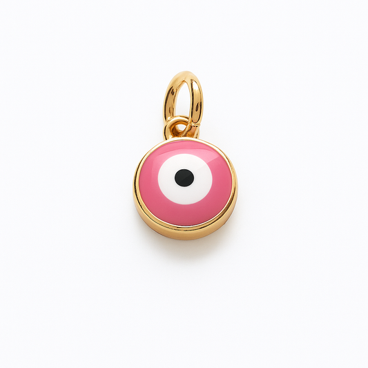 Tiny Pink Evil Eye Charm