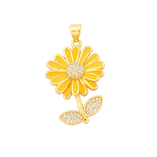 Yellow Sunflower Pendant