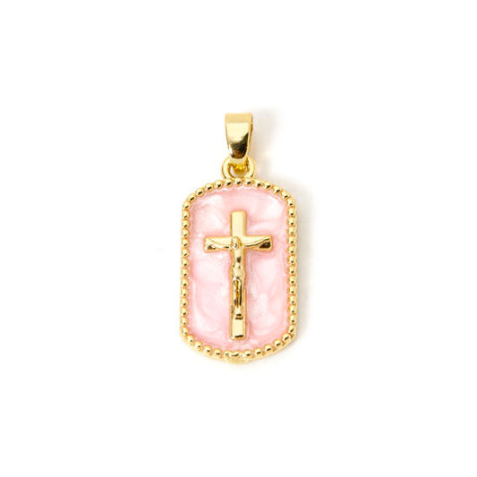 Pink Cross Pendant