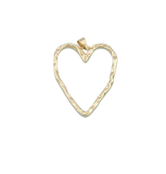 Open Wave Heart Charm