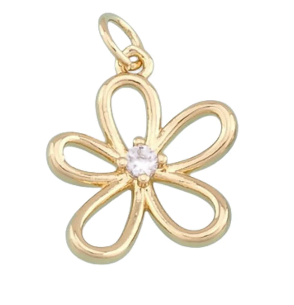 Gold Flower Charm