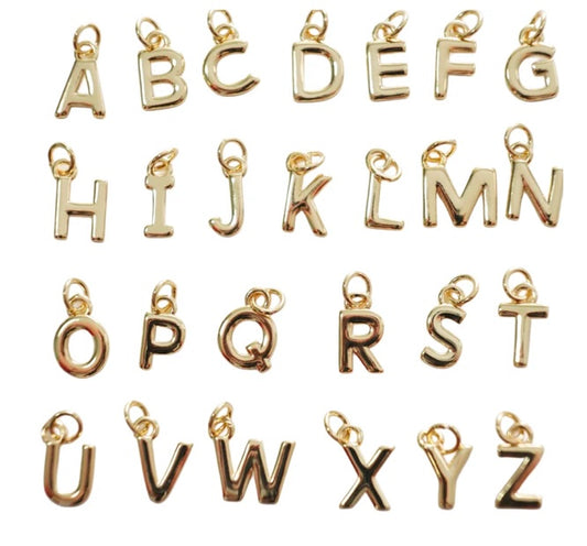 Gold Letter Charms