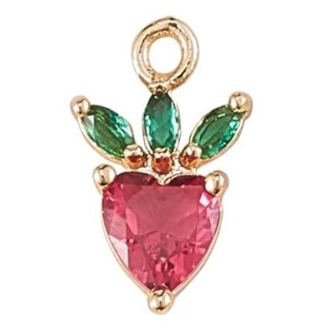 Tiny Strawberry Charm