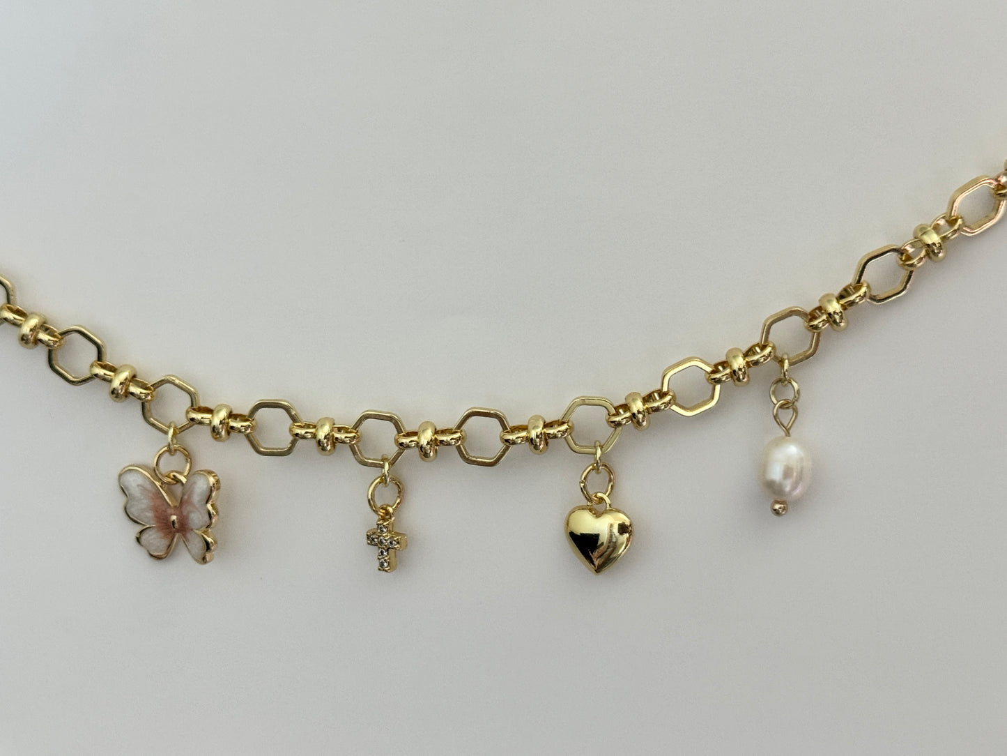 Butterfly & Pearl Bracelet