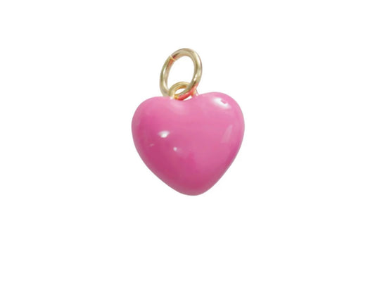 Bubblegum Pink Heart Charm