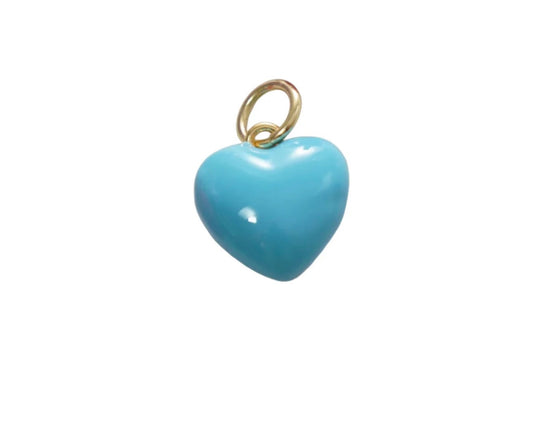 Blue Sky Heart Charm