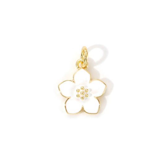 Small White Flower Charm