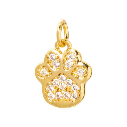 Rhinestone Paw Charm