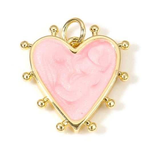 Light Pink Pearly Heart Pendant