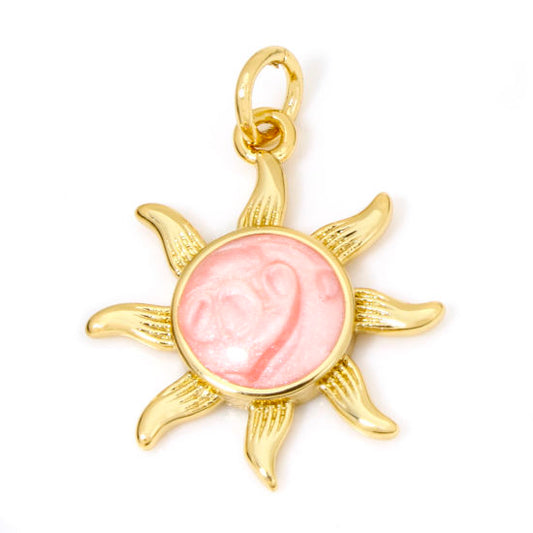Pink Sun Charm