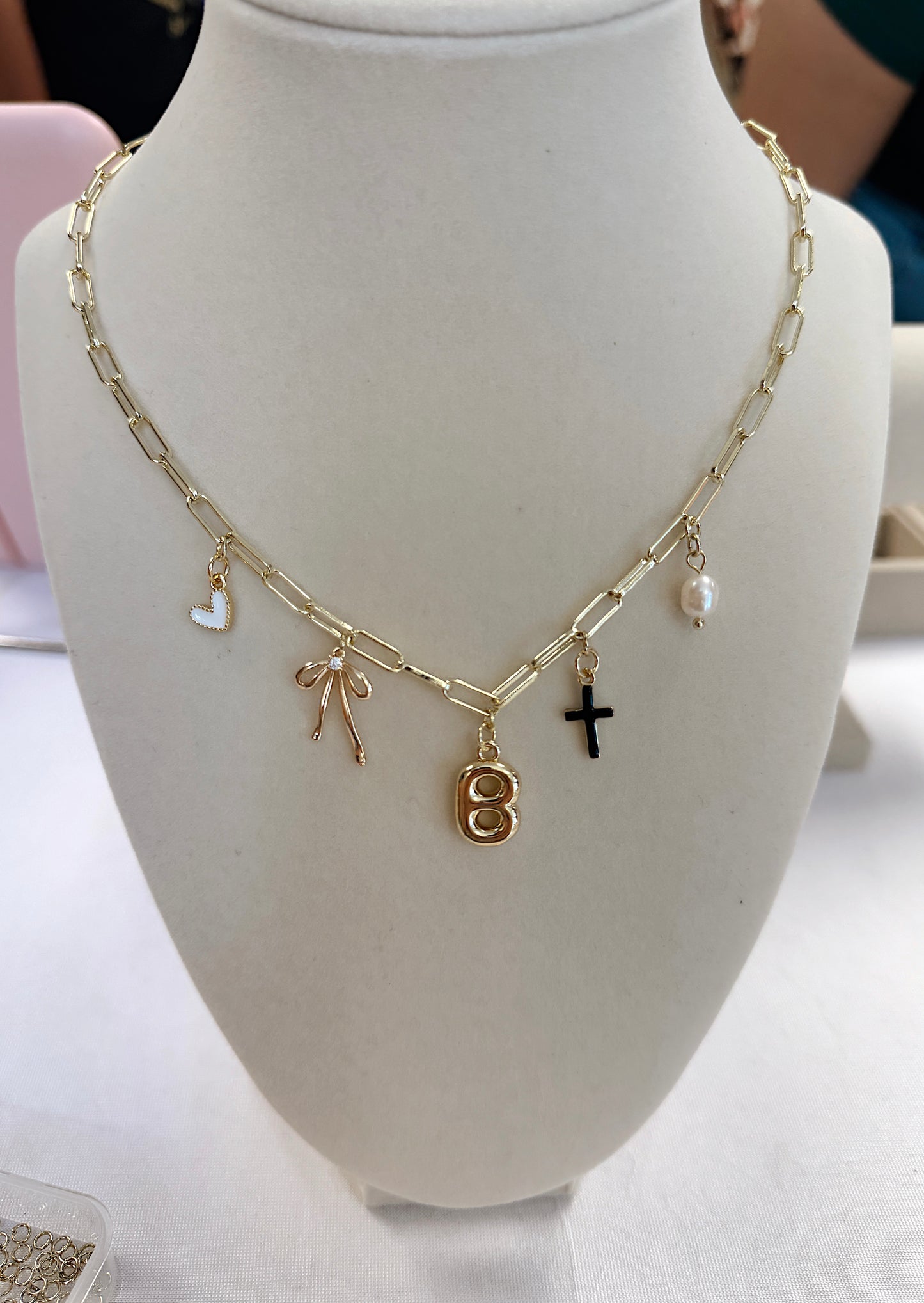 Gold Bubble Letter Charms